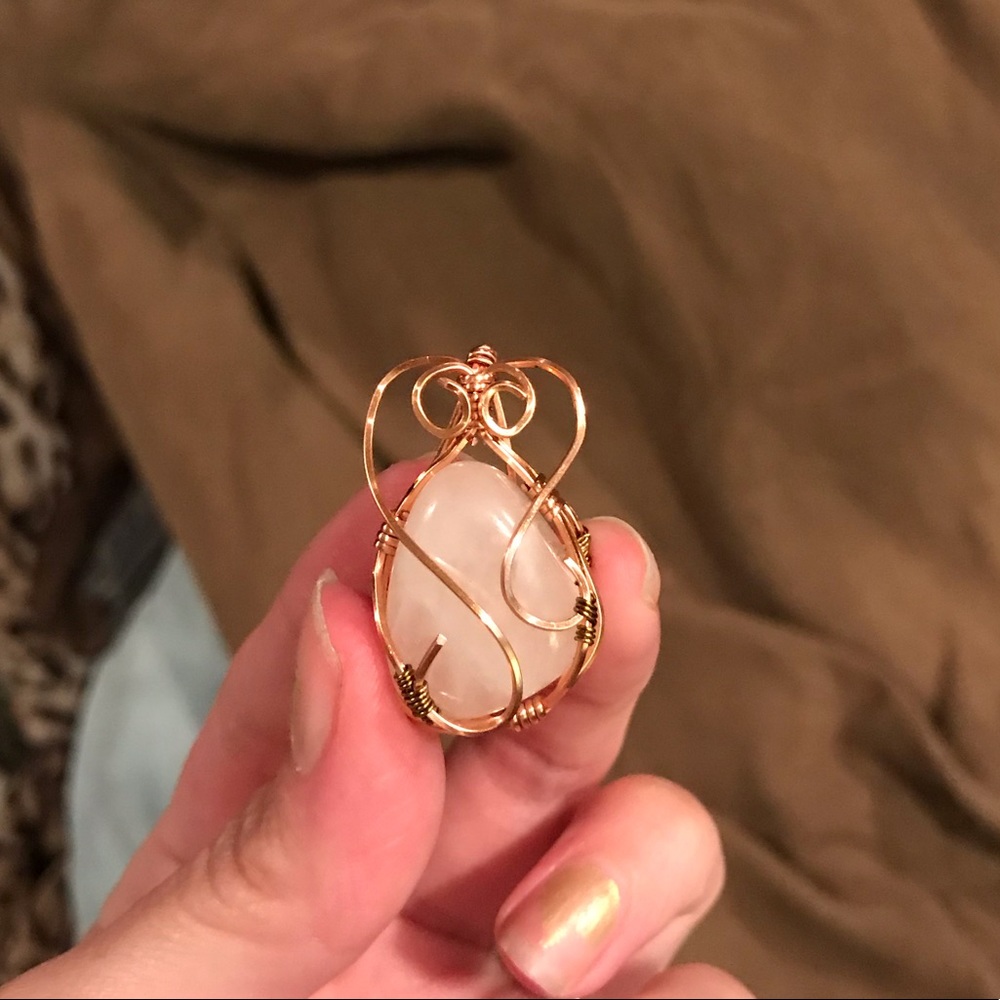 SOLD Handmade wire wrapped pendant - Picture 2 of 5